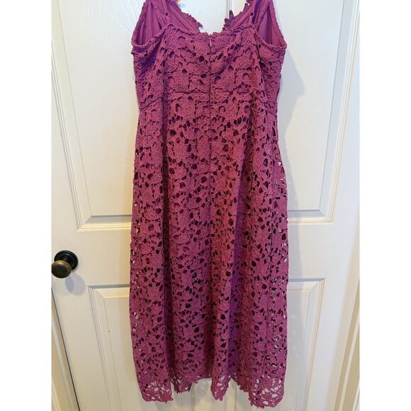 ASTR The Label The Lace Sleeveless Midi Dress XLarge XL Sundress Burgundy - Picture 8 of 12